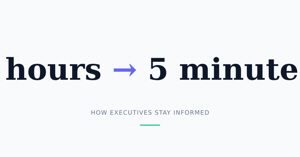 How Executives Stay Informed Without Spending 3 Hours on News