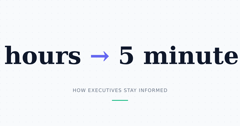 How Executives Stay Informed Without Spending 3 Hours on News