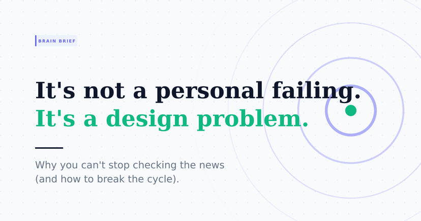 Why You Can't Stop Checking the News (And How to Break the Cycle)